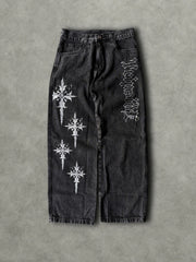 Calça jeans balão estonada trip side cruz